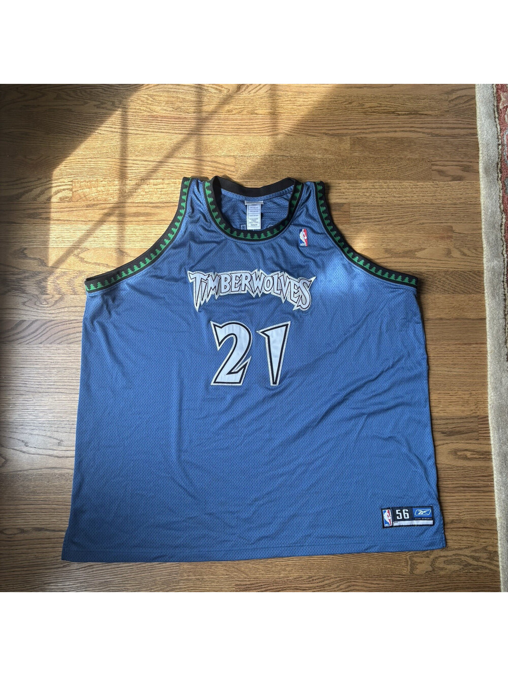 Kevin Garnett Minnesota Timberwolves Jersey Vintage Reebok Authentic Men Size 56
